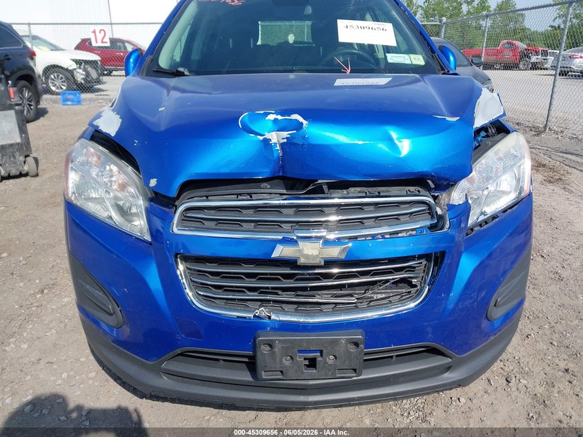 2016 Chevrolet Trax VIN KL7CJKSB5GB616986 IAAI salvage auction — FRONT END, Salvage Title, sold $750 on 2026-07-21 (photo 6)