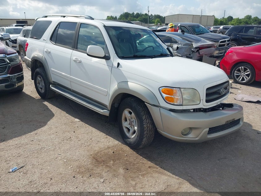 2002 Toyota Sequoia VIN 5TDZT34A62S094999 IAAI salvage auction — FRONT END, Salvage (Texas), sold $825 on 2026-07-24 (photo 1)