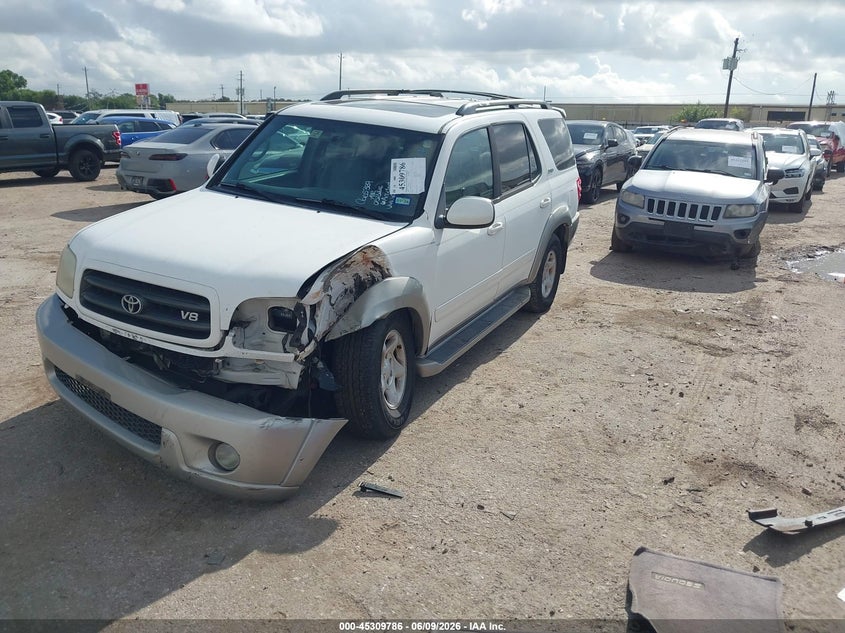 2002 Toyota Sequoia VIN 5TDZT34A62S094999 IAAI salvage auction — FRONT END, Salvage (Texas), sold $825 on 2026-07-24 (photo 2)
