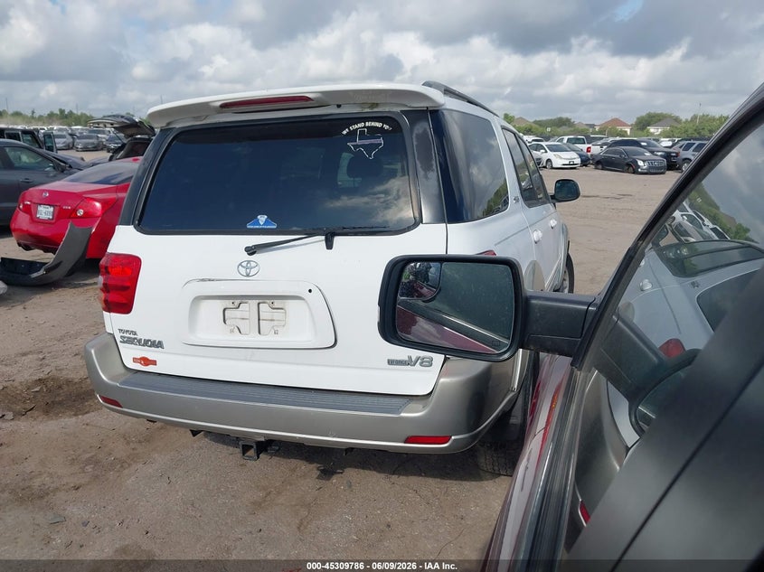 2002 Toyota Sequoia VIN 5TDZT34A62S094999 IAAI salvage auction — FRONT END, Salvage (Texas), sold $825 on 2026-07-24 (photo 4)