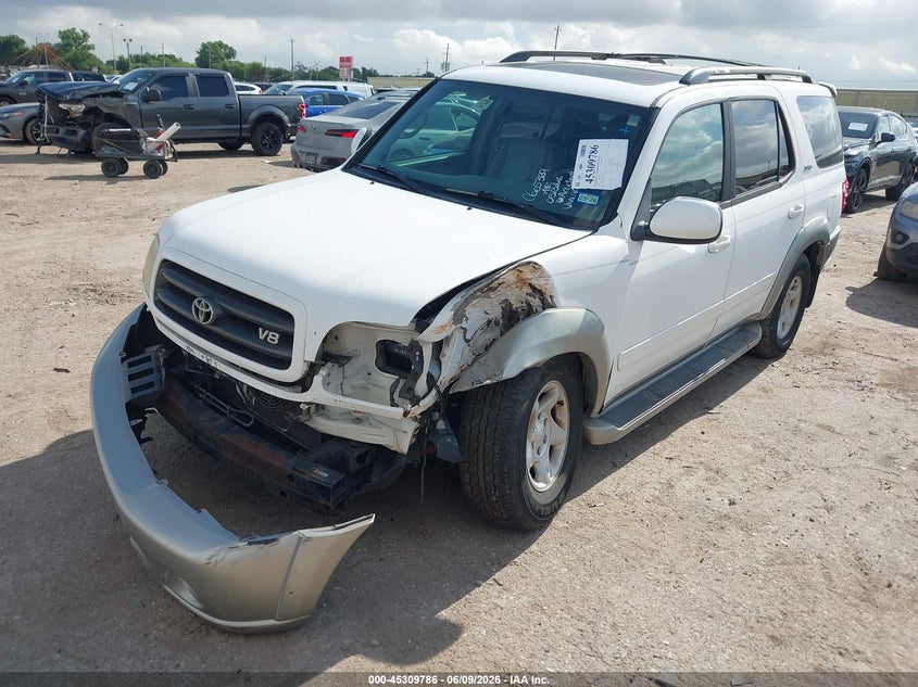 2002 Toyota Sequoia VIN 5TDZT34A62S094999 IAAI salvage auction — FRONT END, Salvage (Texas), sold $825 on 2026-07-24 (photo 6)