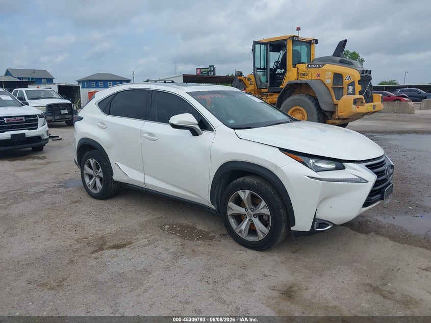 2017 Lexus Nx VIN JTJYARBZ9H2060324 IAAI salvage auction — HAIL, Salvage Title, sold $7,350 on 2026-07-15 (photo 1)