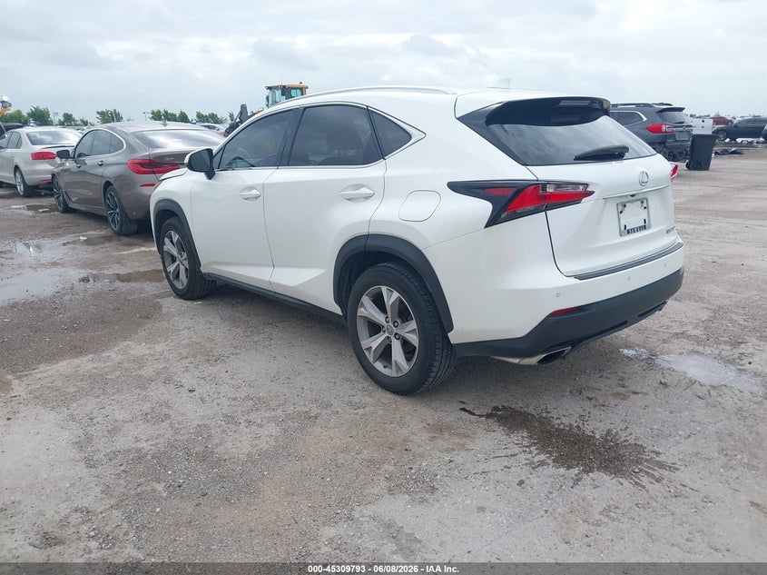 2017 Lexus Nx VIN JTJYARBZ9H2060324 IAAI salvage auction — HAIL, Salvage Title, sold $7,350 on 2026-07-15 (photo 3)