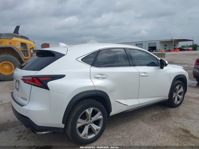 2017 Lexus Nx VIN JTJYARBZ9H2060324 IAAI salvage auction — HAIL, Salvage Title, sold $7,350 on 2026-07-15 (photo 6)