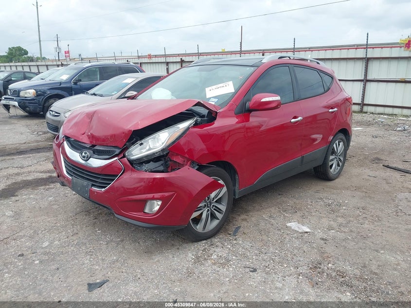 2014 Hyundai Tucson VIN KM8JU3AG3EU938950 IAAI salvage auction — FRONT END, Salvage Title, sold $800 on 2026-07-25 (photo 2)