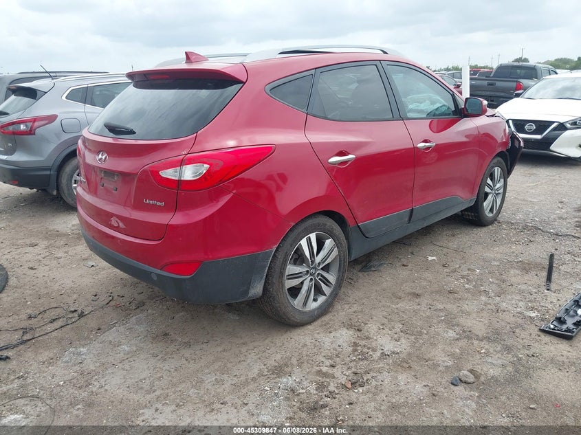 2014 Hyundai Tucson VIN KM8JU3AG3EU938950 IAAI salvage auction — FRONT END, Salvage Title, sold $800 on 2026-07-25 (photo 4)