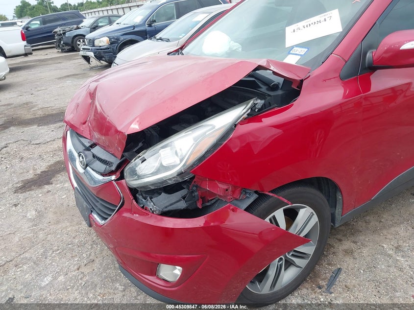 2014 Hyundai Tucson VIN KM8JU3AG3EU938950 IAAI salvage auction — FRONT END, Salvage Title, sold $800 on 2026-07-25 (photo 6)