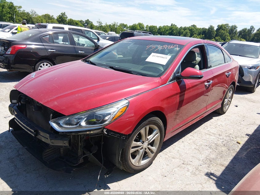 2018 Hyundai Sonata VIN 5NPE34AF0JH601016 IAAI salvage auction — RIGHT FRONT, Salvage Title, sold $2,800 on 2026-08-03 (photo 2)