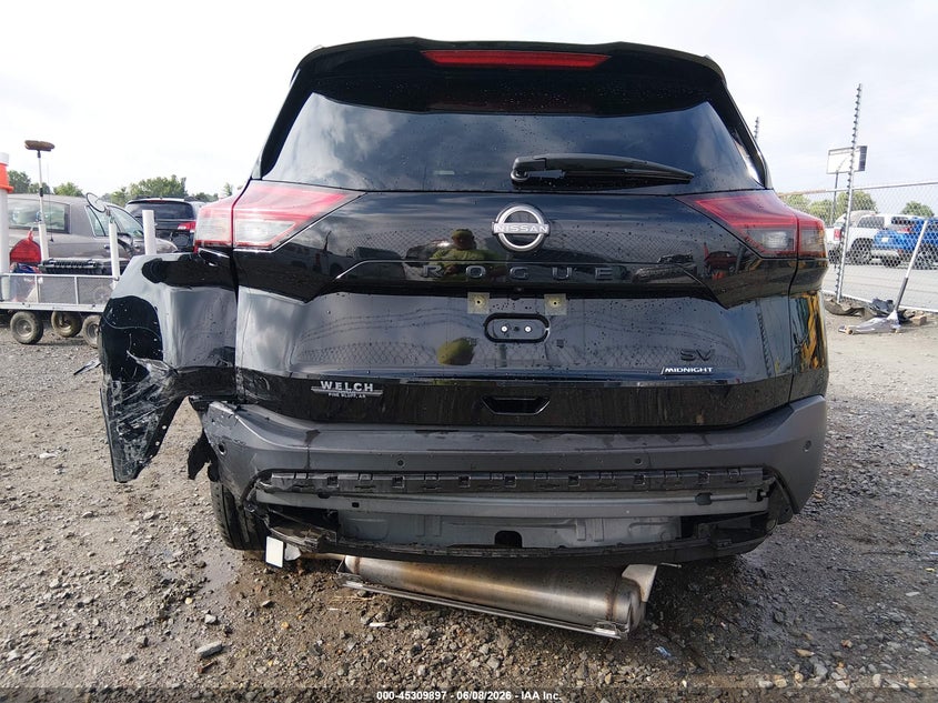 2023 Nissan Rogue VIN JN8BT3BA2PW014064 IAAI salvage auction — REAR END, Salvage Title, sold $525 on 2026-07-22 (photo 6)