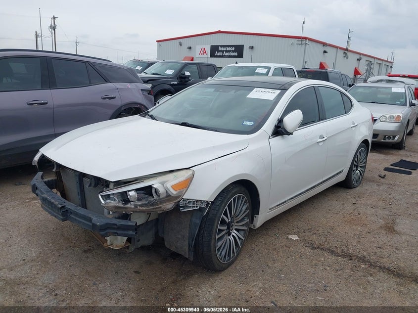 2014 Kia Cadenza VIN KNALN4D70E5131076 IAAI salvage auction — FRONT END, Salvage Title, sold $1,050 on 2026-07-21 (photo 2)