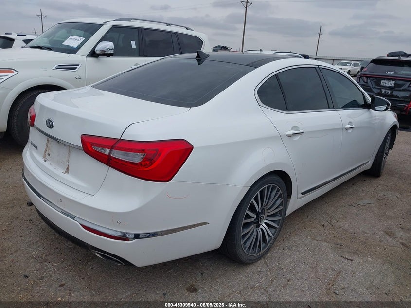 2014 Kia Cadenza VIN KNALN4D70E5131076 IAAI salvage auction — FRONT END, Salvage Title, sold $1,050 on 2026-07-21 (photo 4)