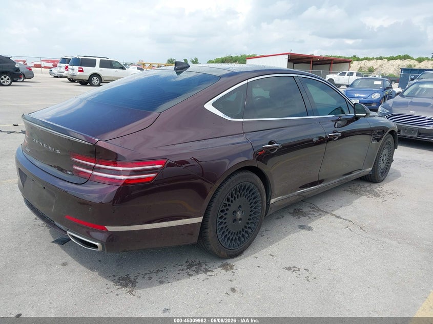 2021 Genesis G80 VIN KMTGC4SD3MU064143 IAAI salvage auction — FRONT END, Salvage Title, sold $11,400 on 2026-08-05 (photo 4)