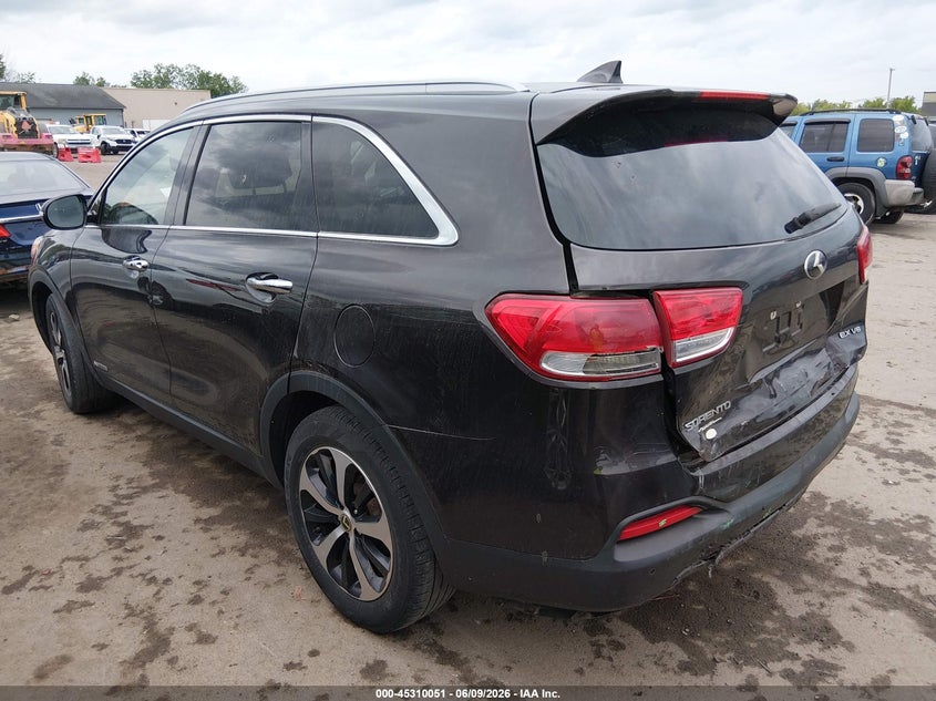 2017 Kia Sorento VIN 5XYPHDA58HG314834 IAAI salvage auction — REAR END, Salvage Title, sold $3,675 on 2026-07-14 (photo 3)