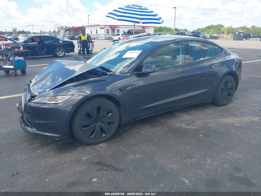 2024 Tesla Model 3 VIN 5YJ3E1EA0RF736215 IAAI salvage auction — FRONT END, Salvage Title, sold $10,000 on 2026-08-02 (photo 2)