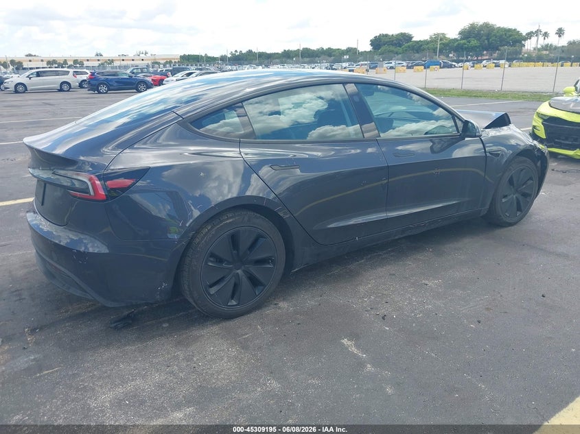 2024 Tesla Model 3 VIN 5YJ3E1EA0RF736215 IAAI salvage auction — FRONT END, Salvage Title, sold $10,000 on 2026-08-02 (photo 4)