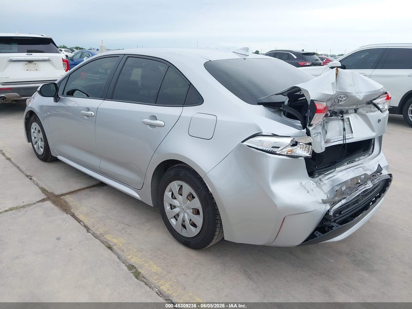 2020 Toyota Corolla VIN JTDDPRAE1LJ016895 IAAI salvage auction — REAR END, Salvage Title, sold $3,100 on 2026-07-16 (photo 3)