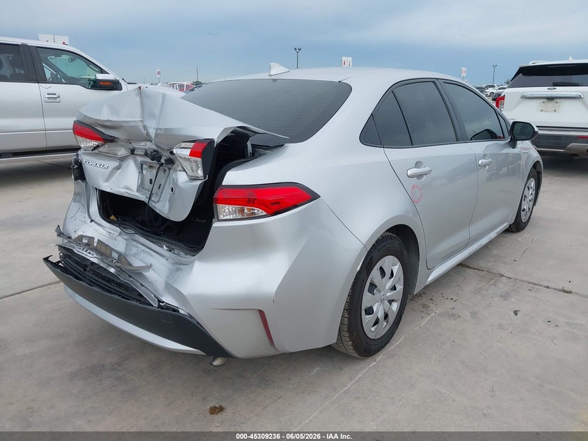 2020 Toyota Corolla VIN JTDDPRAE1LJ016895 IAAI salvage auction — REAR END, Salvage Title, sold $3,100 on 2026-07-16 (photo 4)