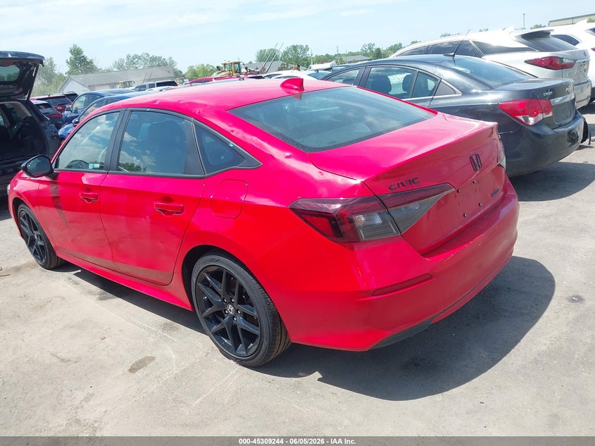 2026 Honda Civic VIN 2HGFE4F82TH312905 IAAI salvage auction — HAIL, Salvage Title, sold $11,800 on 2026-07-17 (photo 3)