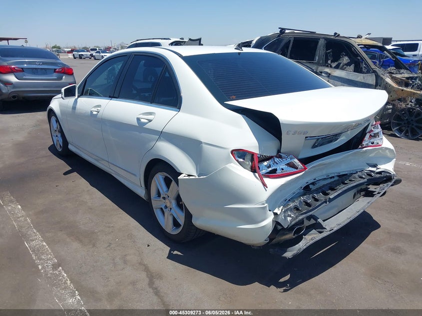 2010 Mercedes-benz C-klasse VIN WDDGF5EB5AR123865 IAAI salvage auction — REAR END, Salvage (Arizona), sold $375 on 2026-07-21 (photo 3)