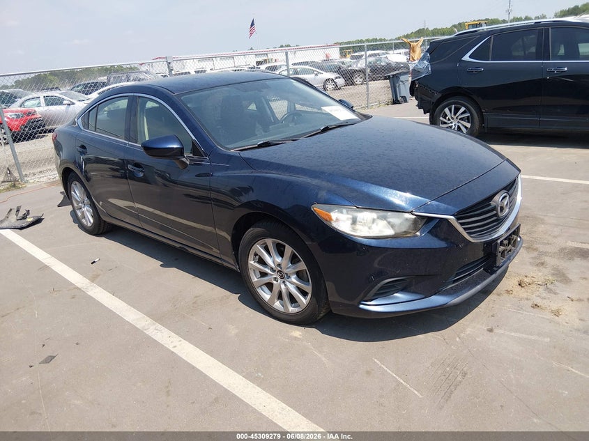 2016 Mazda 6 VIN JM1GJ1U51G1440238 IAAI salvage auction — LEFT SIDE, Salvage Title, sold $1,550 on 2026-07-29 (photo 1)