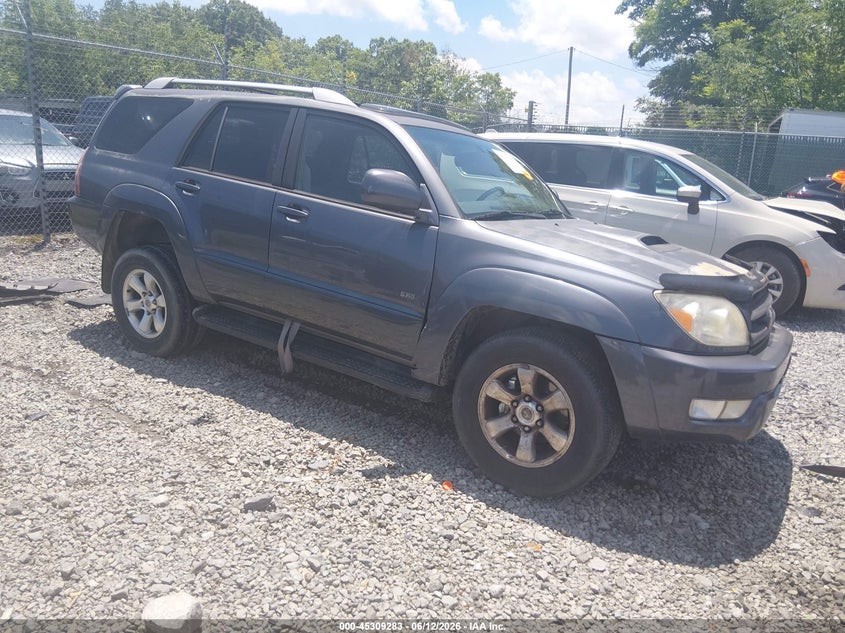 2004 Toyota 4runner VIN JTEZU14R640042748 IAAI salvage auction — LEFT FRONT, Salvage (West Virginia), sold $1,750 on 2026-07-29 (photo 1)