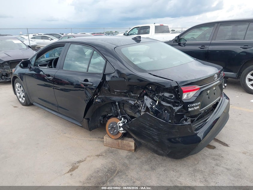 2026 Toyota Corolla VIN 5YFB4MDE8TP401543 IAAI salvage auction — LEFT REAR, Original (Texas), sold $8,050 on 2026-08-25 (photo 3)