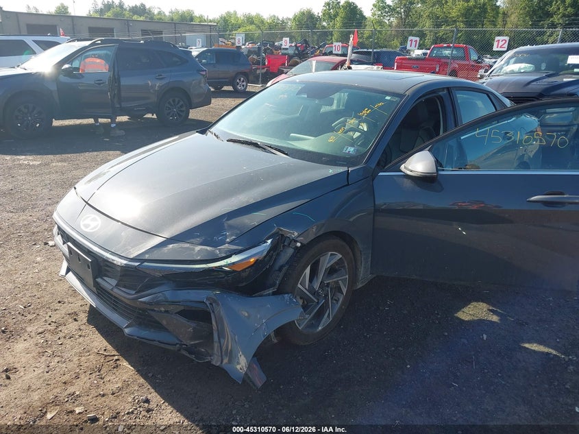 2025 Hyundai Elantra VIN KMHLP4DG6SU927051 IAAI salvage auction — LEFT FRONT, Salvage (Pennsylvania), sold $7,200 on 2026-07-10 (photo 6)