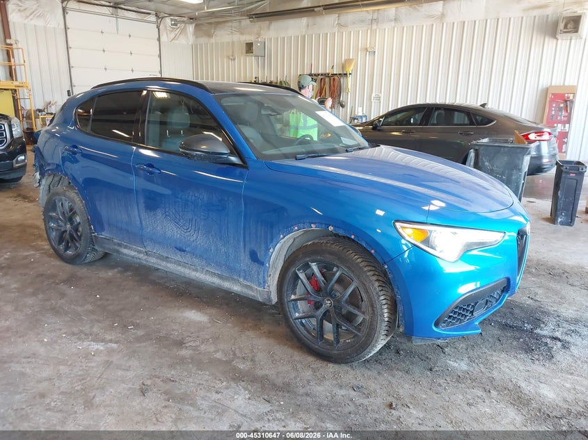 2019 Alfa romeo Stelvio VIN ZASPAKBN0K7C50954 IAAI salvage auction — REAR END, Salvage Title, sold $4,150 on 2026-07-28 (photo 1)