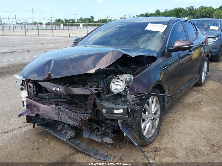 2014 Kia Optima VIN 5XXGN4A74EG329986 IAAI salvage auction — FRONT END, Salvage Title, sold $250 on 2026-07-20 (photo 2)