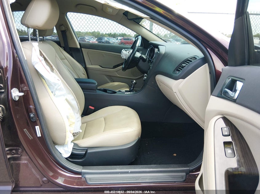 2014 Kia Optima VIN 5XXGN4A74EG329986 IAAI salvage auction — FRONT END, Salvage Title, sold $250 on 2026-07-20 (photo 5)