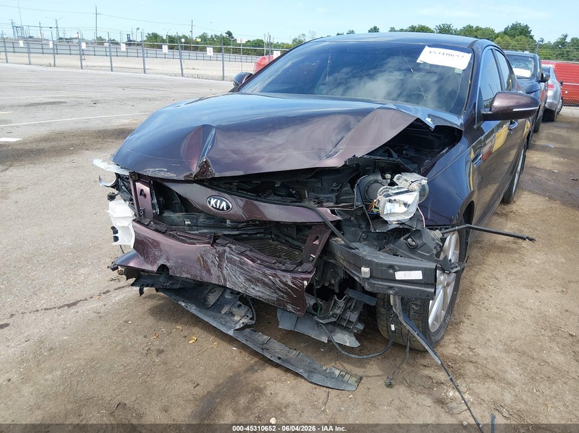 2014 Kia Optima VIN 5XXGN4A74EG329986 IAAI salvage auction — FRONT END, Salvage Title, sold $250 on 2026-07-20 (photo 6)