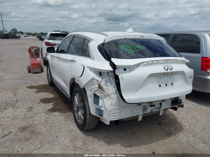 2019 Infiniti Qx50 VIN 3PCAJ5M17KF148152 IAAI salvage auction — REAR END, Original (Texas), sold $5,200 on 2026-07-31 (photo 3)
