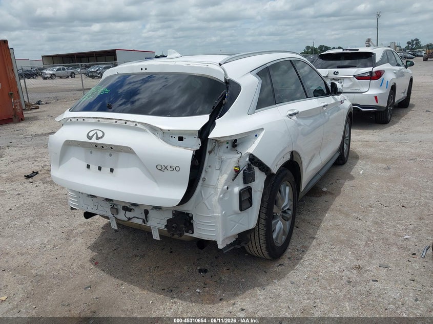 2019 Infiniti Qx50 VIN 3PCAJ5M17KF148152 IAAI salvage auction — REAR END, Original (Texas), sold $5,200 on 2026-07-31 (photo 4)