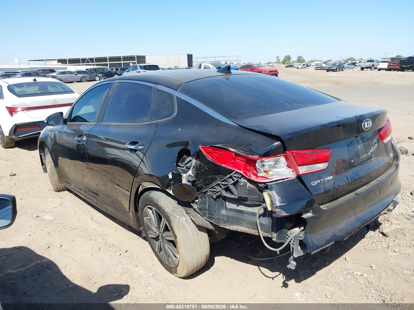 2019 Kia Optima VIN 5XXGT4L34KG371103 IAAI salvage auction — LEFT REAR, Salvage Title, sold $1,400 on 2026-07-21 (photo 3)