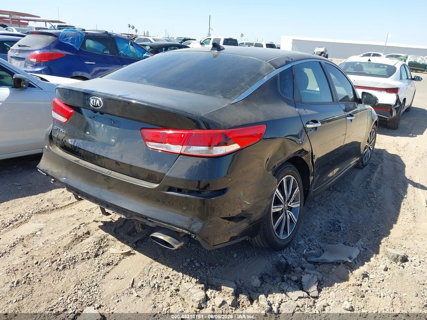 2019 Kia Optima VIN 5XXGT4L34KG371103 IAAI salvage auction — LEFT REAR, Salvage Title, sold $1,400 on 2026-07-21 (photo 4)