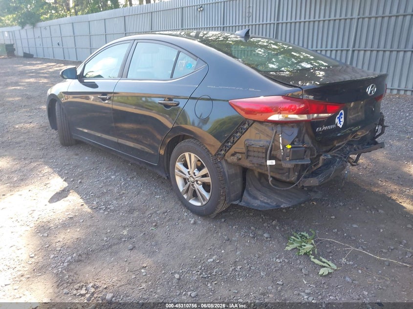 2018 Hyundai Elantra VIN KMHD84LF9JU512461 IAAI salvage auction — REAR END, Salvage (New Jersey), sold $2,250 on 2026-07-22 (photo 3)