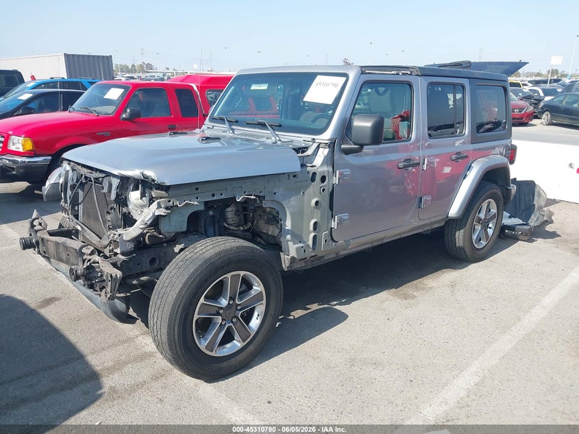 2021 Jeep Wrangler / VIN 1C4HJXEN3MW592851 IAAI salvage auction — FRONT END, Salvage Title, sold $8,100 on 2026-07-30 (photo 2)