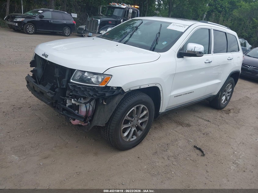 2014 Jeep Grand cherokee VIN 1C4RJFBGXEC399765 IAAI salvage auction — FRONT END, Salvage Title, sold $1,100 on 2026-08-01 (photo 2)