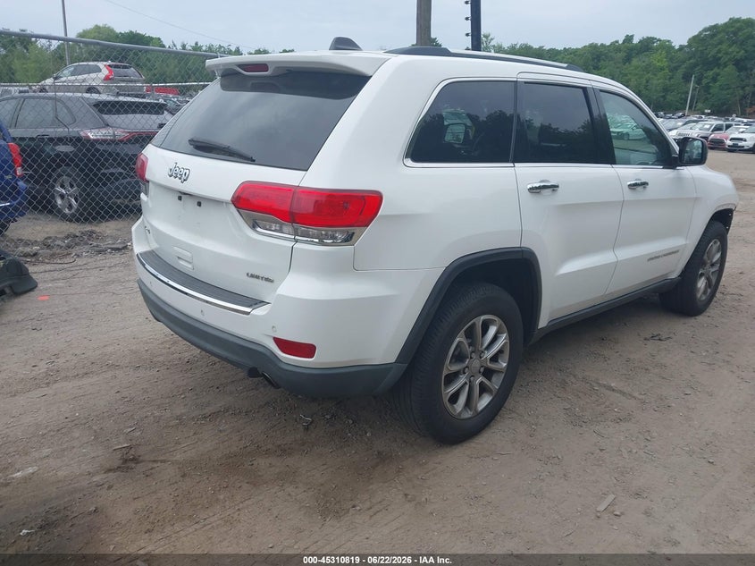 2014 Jeep Grand cherokee VIN 1C4RJFBGXEC399765 IAAI salvage auction — FRONT END, Salvage Title, sold $1,100 on 2026-08-01 (photo 4)