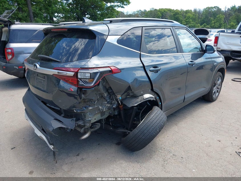 2021 Kia Seltos VIN KNDEUCAA2M7092471 IAAI salvage auction — REAR END, Mv-907A (New York), sold $4,300 on 2026-07-07 (photo 4)