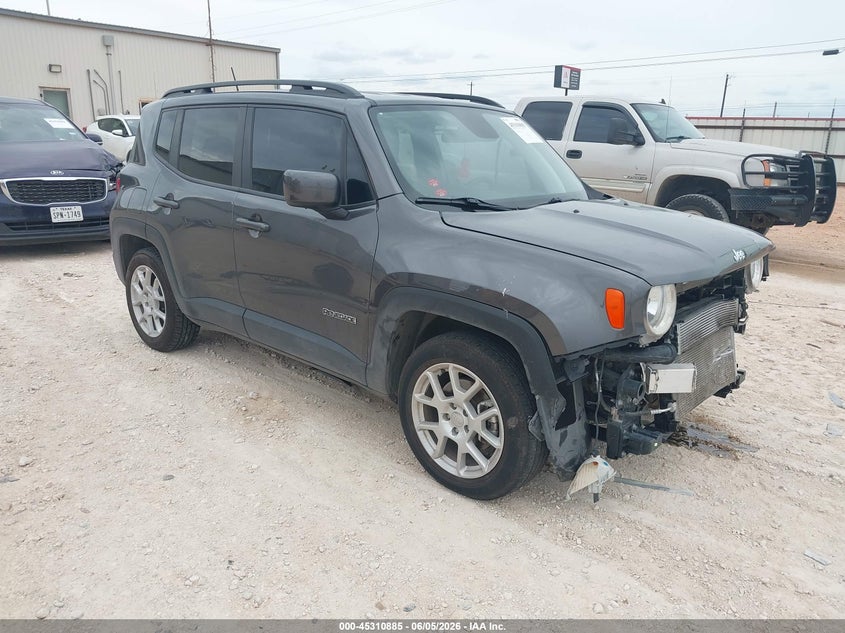 2020 Jeep Renegade VIN ZACNJABB0LPL70089 IAAI salvage auction — FRONT END, Original (Texas), sold $2,800 on 2026-08-13 (photo 1)