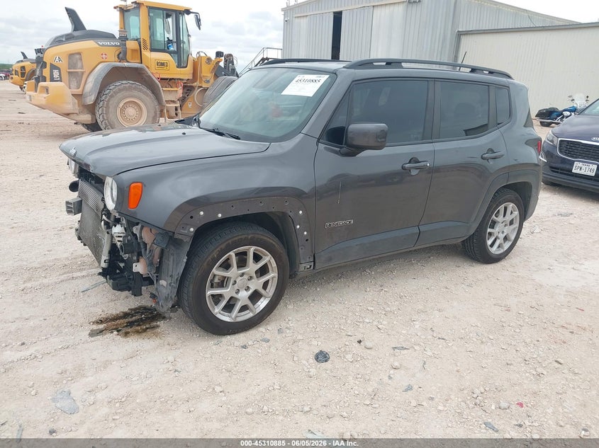 2020 Jeep Renegade VIN ZACNJABB0LPL70089 IAAI salvage auction — FRONT END, Original (Texas), sold $2,800 on 2026-08-13 (photo 2)