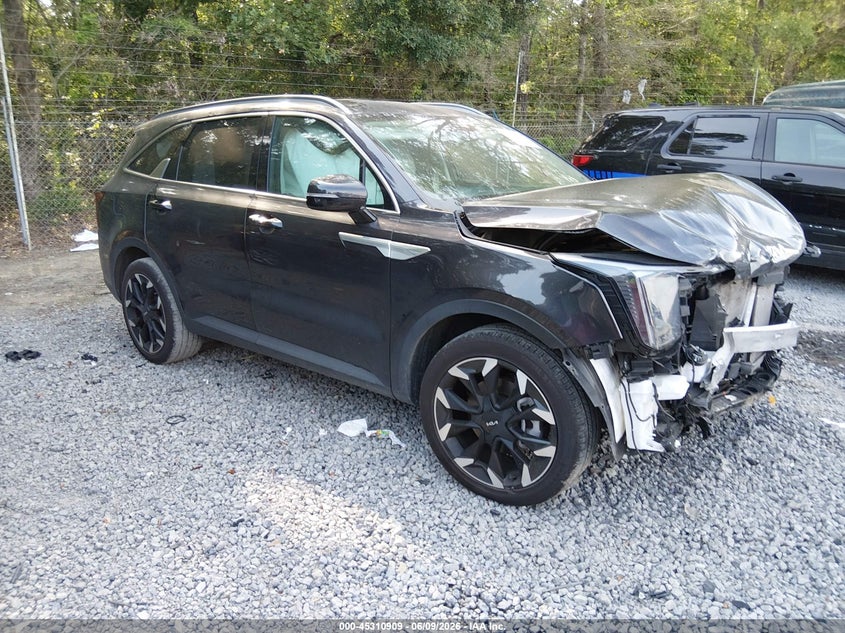 2025 Kia Sorento VIN 5XYRH4JF4SG377888 IAAI salvage auction — FRONT END, Salvage (South Carolina), sold $8,400 on 2026-08-02 (photo 1)