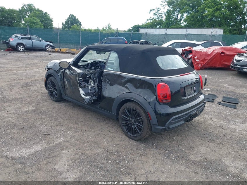 2022 Mini Convertible VIN WMW43DL02N3N46684 IAAI salvage auction — SIDE, Salvage Title, sold $4,050 on 2026-07-24 (photo 3)