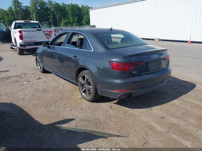 2018 Audi A4 VIN WAUENAF41JA061034 IAAI salvage auction — FRONT END, Salvage (Vermont), sold $6,325 on 2026-07-28 (photo 3)