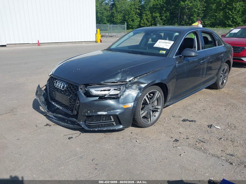 2018 Audi A4 VIN WAUENAF41JA061034 IAAI salvage auction — FRONT END, Salvage (Vermont), sold $6,325 on 2026-07-28 (photo 2)