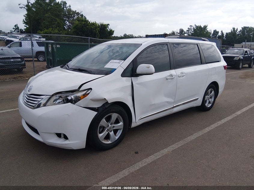 2015 Toyota Sienna VIN 5TDKK3DC5FS663210 IAAI salvage auction — LEFT FRONT, Salvage Title, sold $3,750 on 2026-07-16 (photo 2)