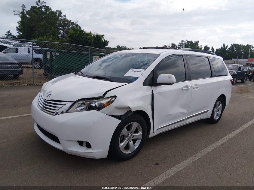 2015 Toyota Sienna VIN 5TDKK3DC5FS663210 IAAI salvage auction — LEFT FRONT, Salvage Title, sold $3,750 on 2026-07-16 (photo 6)