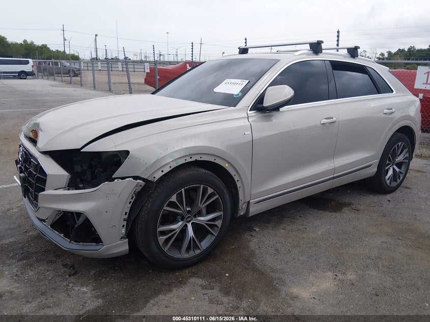 2021 Audi Q8 VIN WA1EVAF11MD036043 IAAI salvage auction — FRONT END, Wait Title, sold $13,800 on 2026-09-05 (photo 2)