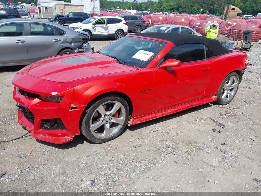 2011 Chevrolet Camaro VIN 2G1FK3DJ3B9211638 IAAI salvage auction — FRONT & REAR, Salvage (Georgia), sold $3,750 on 2026-07-09 (photo 2)